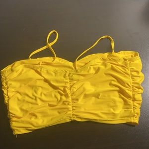 Akira Crop Top; Yellow; Medium